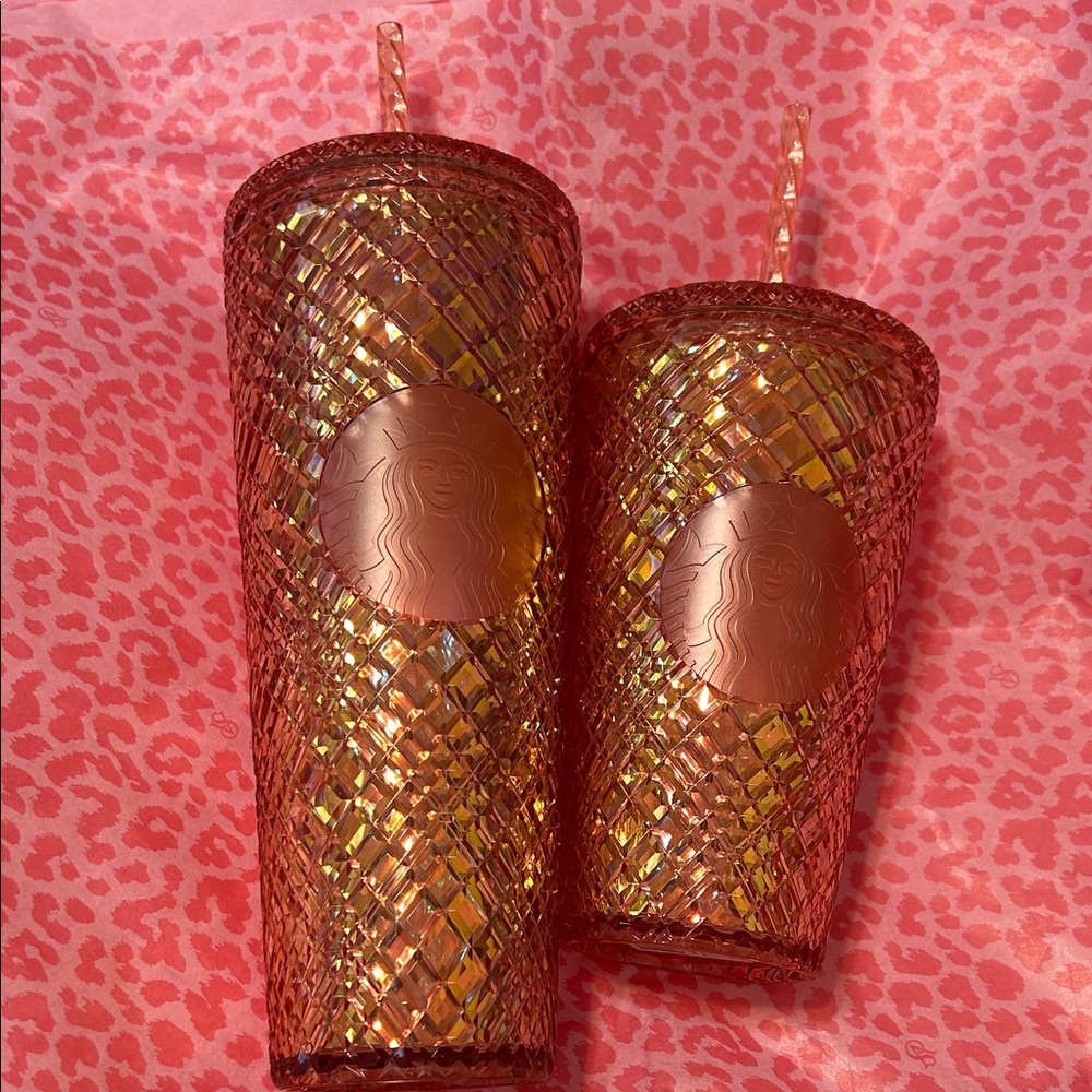 Starbucks Iridescent Jewled Tumbler Duo